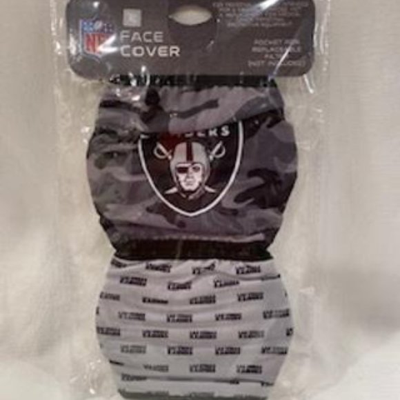 NFL Set of 2 Las Vegas Raiders Logo Face Mask